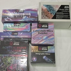 LET’S RESIN Multicolor Chameleon Powder, Holographic Glitter, Mica Powder Set