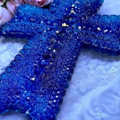 Handmade “Crystal Diamond” Cross Silicone Mold For Resin