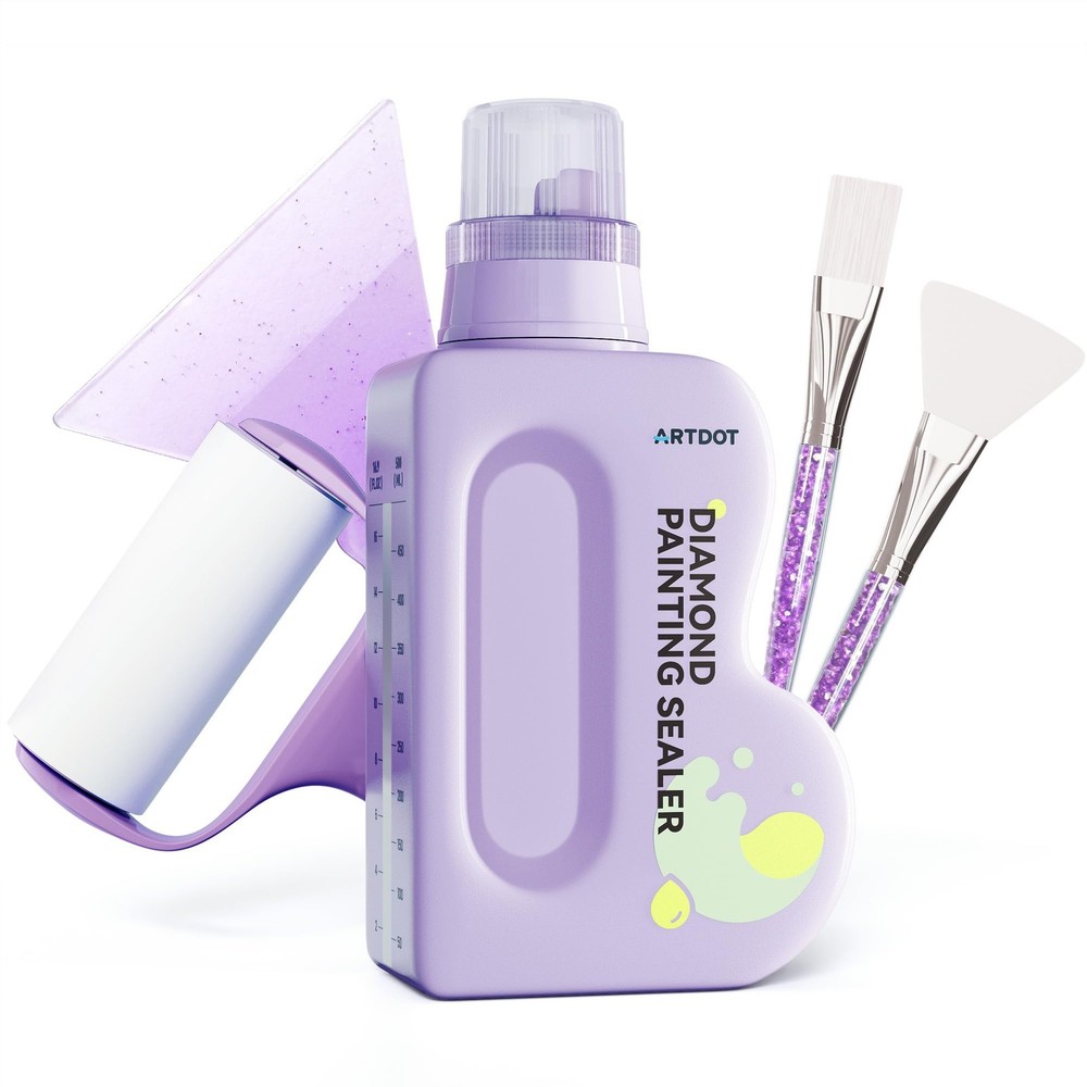 480ML Diamond Art Glue Sealer Accessories Kit for Adults, Clear Acrylic Glue …