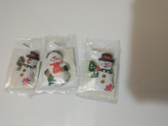 Snowman Flatback Cabochon Crafters Edition 1.5″ Resin DIY Accessories Lot Of 3