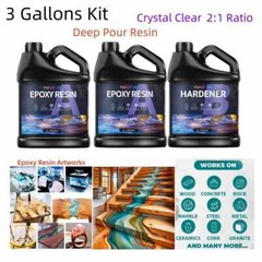 Deep Pour 2:1 Epoxy Resin Supplier – 12kg/ 3 Gallons Kit – DIY Art Castings