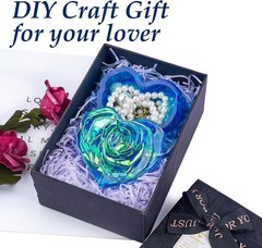 Heart Jar Resin Mold with Rose Lid Epoxy Resin Storage Box Casting Molds DIY …