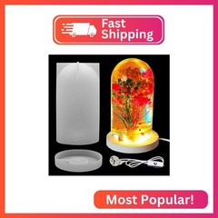 3 Pcs Large Spherical Cylinder Light Resin Silicone Mold Lamp Holder Mold for Fl