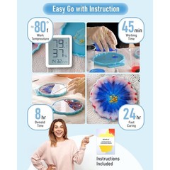 Clear Epoxy Resin Self-Leveling Non-Toxic For Casting Coating Art Crafts New