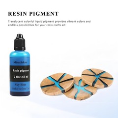 Sky Blue Epoxy Resin Pigment Liquid Colorant Dye 60ml for Crafting Art