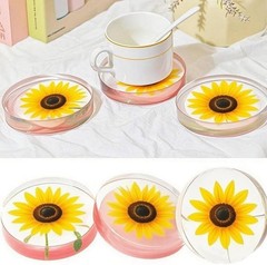 Resin Large Coaster Molds 6-Cavity Deep Round Silicone Molds for Resin