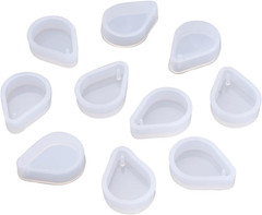 10Pcs Jewelry Casting Molds Clear Resin Pendant Silicone Molds