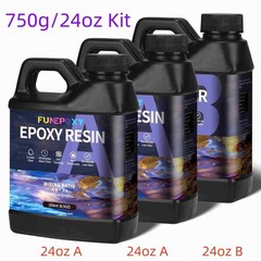 DEEP POUR 2:1 Clear Epoxy Resin – 24oz/48oz/96oz/3 Gallons Kit – River Table