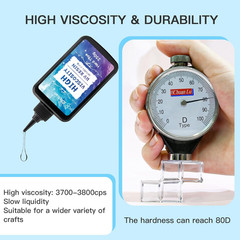 Jdiction UV Resin, Upgrade 300G High Viscosity Hard UV Resin with Crystal Clear
