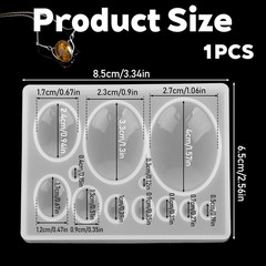10 Cavities Cabochon Gems Silicone Mold Oval Resin Jewelry Molds Resin Casting M