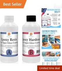 16 oz Self-Leveling Clear Epoxy Resin for Gorgeous Finishes – Safe & Easy to Use