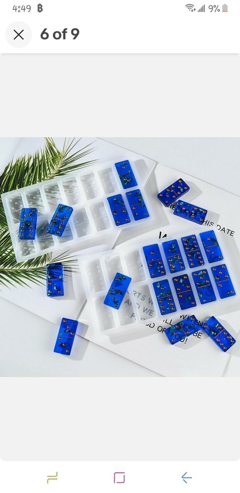 2PCS Silicone Dominoes Mold Resin Epoxy Game Making Craft DIY Mould US Seller
