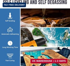 Epoxy Resin 2 Gallon – Crystal Clear Epoxy Resin Kit – Self-Leveling, High-Gloss