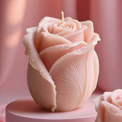 Large Tulip Bud Flower Succulent Leaves Cylinder Molds Silicone Wave Spiral Cand