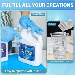 1 Gallon Epoxy Resin Kit – Food Safe, Crystal Clear, High Gloss & Bubble-Free