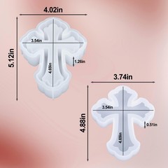 Fancy Cross Box Resin Silicone Mold, Jar Storage Mould with Lid for Ornament …