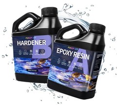 Funepoxy Hardener/Epoxy Resin Kit 70 Oz Clear Self Leveling High Gloss Artists