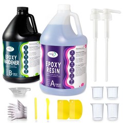 IVITA 1 Gallon Kit Epoxy Resin -Self Leveling,Easy Mixing,Crafts,Coatings,Clear