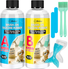 Jdiction Brush-On Silicone Mold Making Kit, 10-15 Minutes Fast Cure Silicone Rub