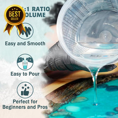 1 Gallon Clear Epoxy Resin Kit Self Leveling High Gloss Casting Deep Pour Crafts