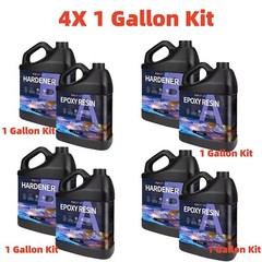 Crystal Clear Tumbler Epoxy Resin 4X 1 Gallon Kit – DIY Craft Jewelry Making