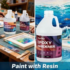 Crystal Clear Epoxy Resin 1 Gallon UV Resistant Self-Leveling for River Table