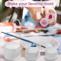 46 Pcs Resin Jar Molds with Lids – Silicone Storage Box for DIY Crafts & Jewelry