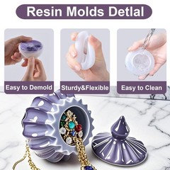 Jar Resin Mold with Lid, Candle Holder Molds, Jewelry Storage Box Silicone Mold