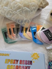 Resin Molds Alcohol Inks Mica Powder Stones Glitter Resin Art Accessories Bundle