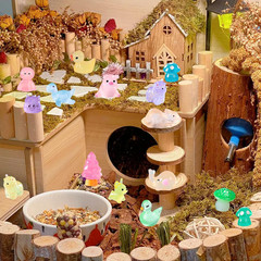 135 Pcs Luminous Mini Resin Animals Kit Accessories Variety Pack Glow Animal Fig