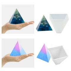 Pyramid Silicone Mold Resin Jewelry Making Mould Epoxy Pendant Craft DIY Tool