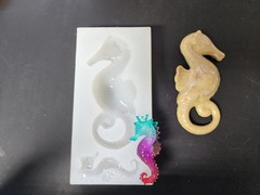 Handmade Mold: Two Seahorses In One Mold