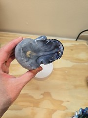 Medium Blue Epoxy Resin Skull