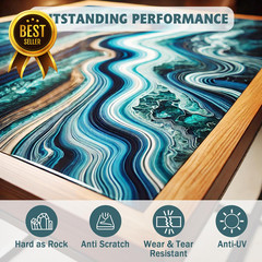 1 Gallon Clear Epoxy Resin Kit Self Leveling High Gloss Casting Deep Pour Crafts