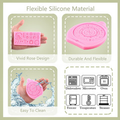 Steampunk Gear Silicone Mold Compass Cogs Gears Teeth Fondant Molds for Steampun