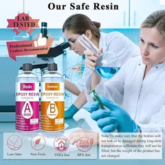 32oz Crystal Clear Epoxy Resin Kit 1:1 Ratio No Bubble Self Leveling Art Casting