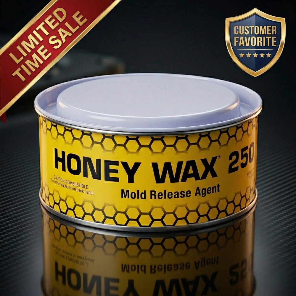Honey Wax 250 Mold Release Wax 11oz Carnauba Paste Fiberglass Composites Epoxy