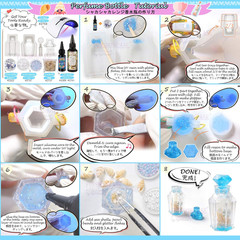 Small Bottle Container and Stopper UV Resin Epoxy Silicone Mold Jewelry Casting