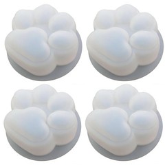 YANGYIXIN Cat Paw Silicone Molds, 4-Pack, 2.5″x2.5″x1.5″ taba Squishy molds& …