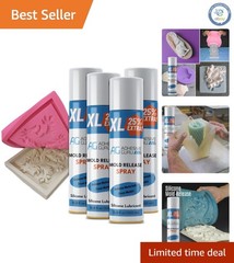 Water-Resistant Silicone Mold Release Spray – Easy Application, 4 Pack, 67.6 oz
