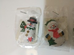 Snowman Flatback Cabochon Crafters Edition 1.5″ Resin DIY Accessories Lot Of 3