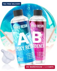 Crystal Clear Epoxy Resin Kit, 16OZ Epoxy Kit – High-Gloss & Bubbles Free, Self-