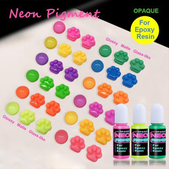 Neon Pigment for Epoxy Resin, 12 Colors Opaque UV Reactive Fluorescent Liquid Re