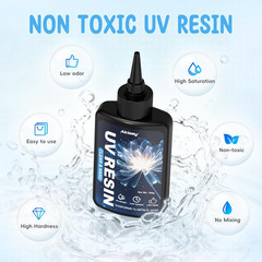 UV Resin 300G Crystal Clear UV Resin Glue – No-Yellowing Hard Type Low Viscos