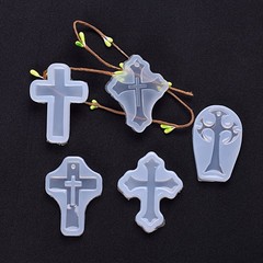 5PCS DIY Silicone Cross Resin Mold Jewelry Epoxy Making Casting Mould Craft Tool