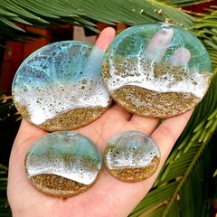 25-Cavity Silicone Mold Set Large Medium Small Shiny Flat Circle Earrings