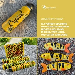 Alumilite Liquid Dye Yellow 1 oz for Resin Casting, Polyester Urethane