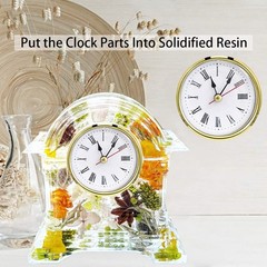 SHOSKY 6pcs Clock Parts for Resin Mold,Clock Pieces Multicolor