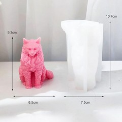 Creative 3D Cat Animal Cylinder Mold – Versatile Silicone for Candle Making