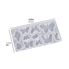 Butterfly Silicone Mold Epoxy Resin Casting DIY Earrings Pendant Jewelry Deco yy